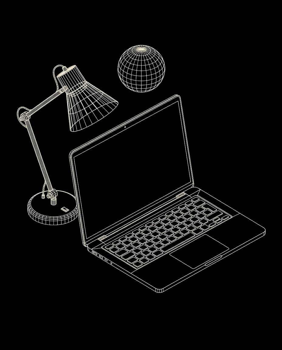 Isometric wireframe icon for Check-In/Check-Out