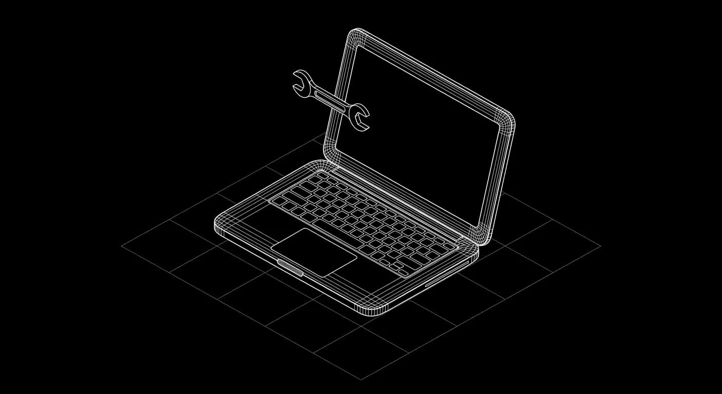 Isometric wireframe for IT Helpdesk
