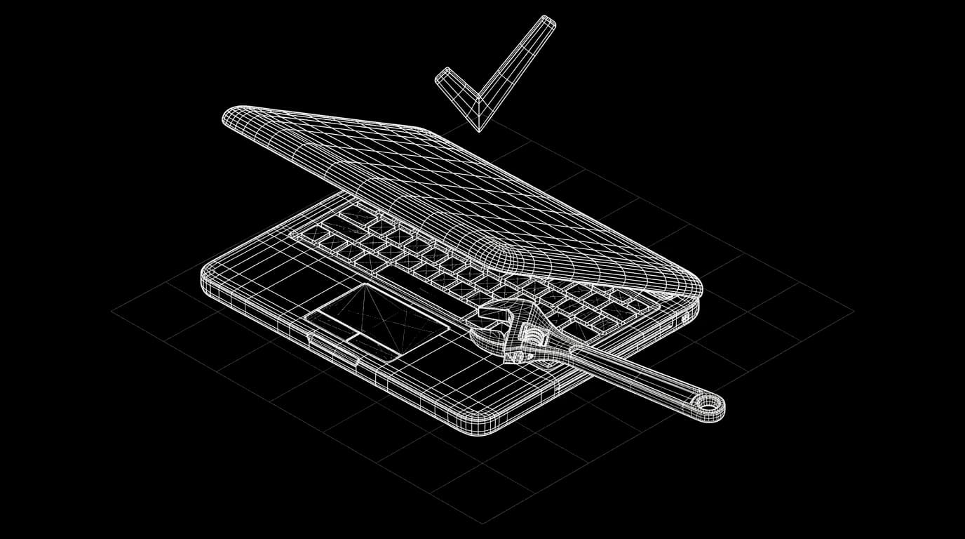 Isometric wireframe icon for Common Fix Resolution